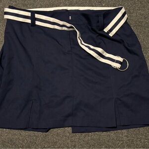 Izod Golf Navy Skort with Striped Belt size16